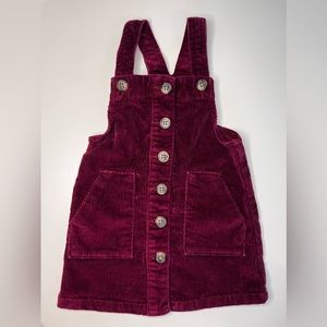 Corduroy overall skirt